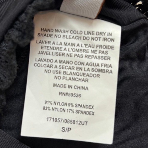 BECCA by Rebecca Virtue Frills Plunge Black Lace Trim V Neck One Piece Sz S NWT - Picture 5 of 9